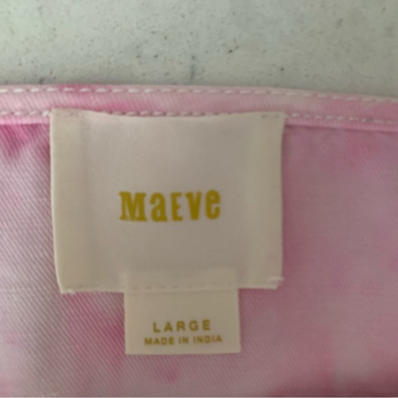 Maeve Tie-Dye Pink Ruffle Sleeve Dress - Size L - Picture 3 of 7